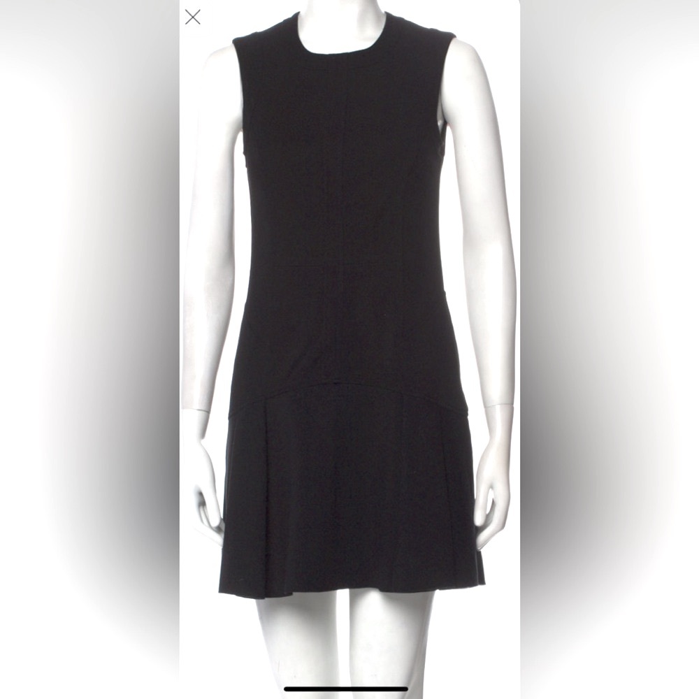 BELSTAFF black drop waist mini flare hem dress. Size EU 42. Worn.